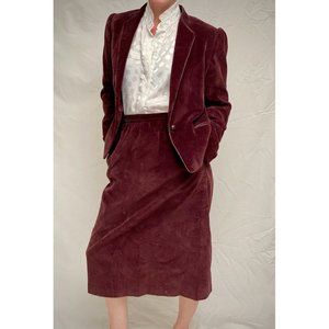 Vintage 70s 80s Corduroy 2 Piece Suit Set - Sasson